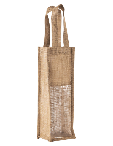 KIM-KI0267-JUTE BOTTLE BAG